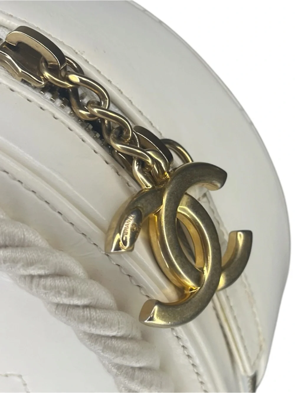 Chanel Small Leather 'En Vogue' Round Crossbody Bag, Limited Edition